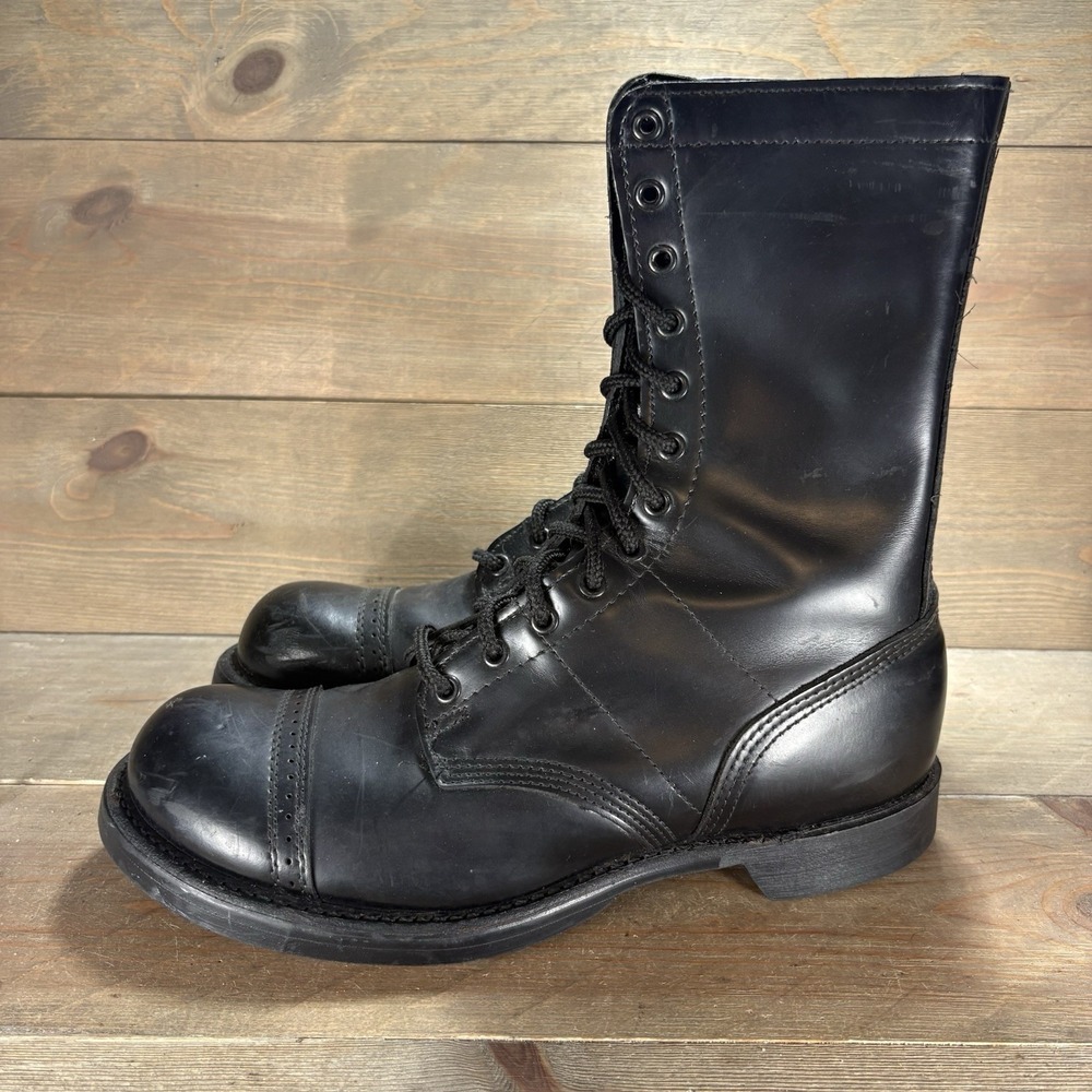 corcoran mens size 10.5 wide E shoes black leather jump combat military boots